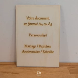 Document bois format A4
