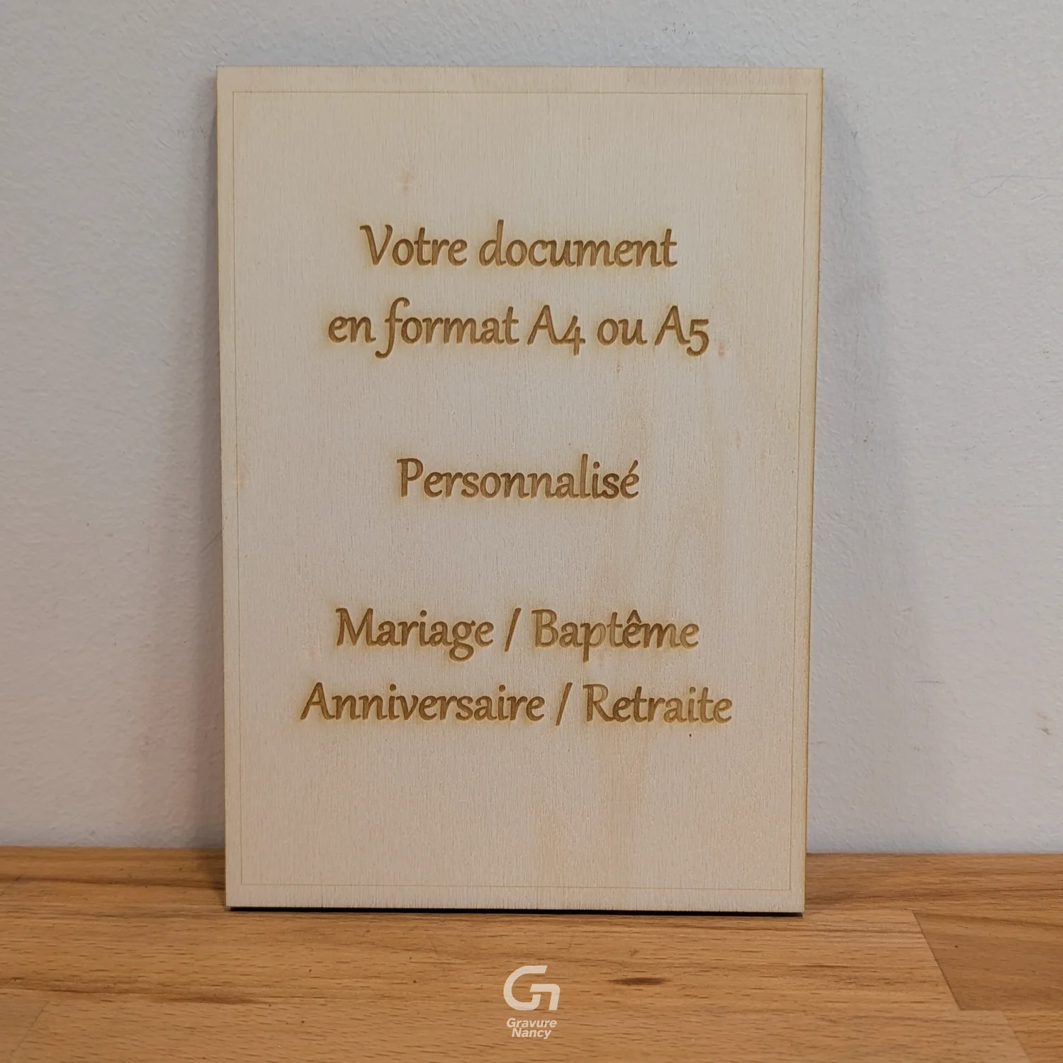 Document bois format A4